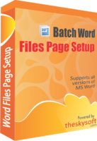 Batch Word Files Page Setup Coupon