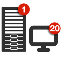 15 Percent – Retrospect Single Server 20 Workstation Clients v.13 for Mac w/ 1 Yr Support & Maintenance (ASM)