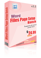 Word File Page Setup Batch Coupon